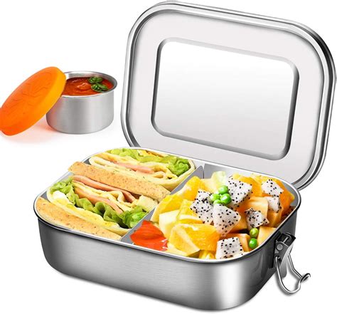 amazon bento box stainless steel|stainless steel bento lunch boxes.